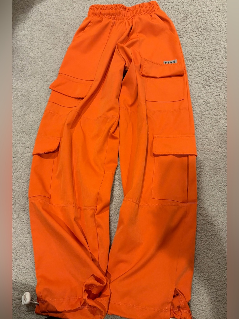 Five the Label Orange Cargo Pants — High-Visibility Utility Style
